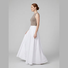 Cora | Maxi Skirt Cotton, High Waist Long Skirt for Women