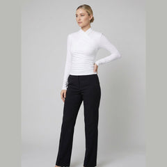 Cora | Women's T Shirt Cross-Over Collar, Slim Fit