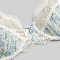 Dahlia Balcony Bra | Floral Chiffon, Underwired Fit