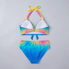 Dahlia | High Waisted Bikini Set Premium Stretchable Fabric, Vibrant Pattern