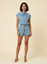 Daisy | Denim Blouse & Shorts Set Comfortable Cotton Blend for Girls Clothing