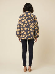 Daisy Oversized Sweater | Ultra-Soft Sherpa Fleece, Boho Floral Design