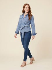 Denim | Tie-Up Long Sleeve Shirt