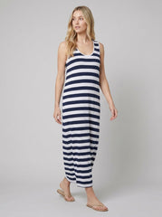 Dewey | Maxi Dress Nautical Stripe, Jersey Fabric for Summer