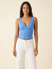 Diva | Crop Tank Top Soft, Slim-Fit, Integrated Bra Support