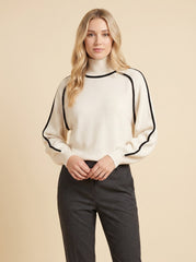 Dora | Stylish striped turtleneck sweater