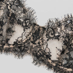 Elysia Balconette Bra | Sheer Lace, Underwire Design