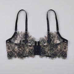 Elysia Balconette Bra | Sheer Lace, Underwire Design