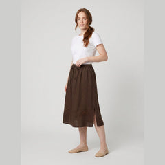 Elysia | Organic Linen Skirt, A-Line Design, Knee-Length