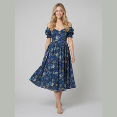 Elysian | Tapestry Dress Cotton, Tea-Length Summer Dress for Women