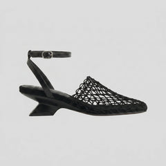 Fiona | Heels Lightweight Mesh Weave, Square Toe Wedding Shoes