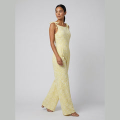 Fiora | Jumpsuit Women Textured, Elegant Sleeveless with Bow Detail