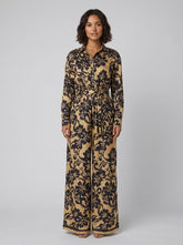 Fiora Jumpsuit Women | Elegant Wide-Leg, Button-Down, Elastic Waist