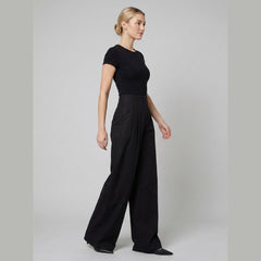 Fiora | Wide Leg Trousers Cotton, High-Waisted, Elastic Waist