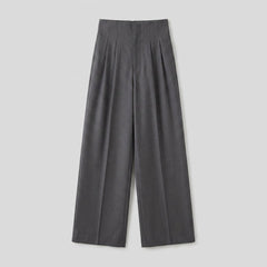 Fiora | Wide Leg Trousers Cotton, High-Waisted, Elastic Waist