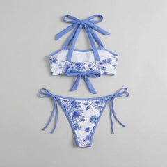 Fleur | Womens Bikini Set Floral Print, Adjustable Tie-Up Design