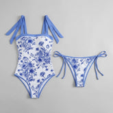 Fleur | Womens Bikini Set Floral Print, Adjustable Tie-Up Design