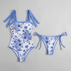Fleur | Womens Bikini Set Floral Print, Adjustable Tie-Up Design