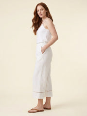 Gillian Cropped Trousers | Linen, Relaxed Fit, Ankle-Length