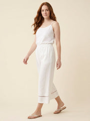 Gillian Cropped Trousers | Linen, Relaxed Fit, Ankle-Length
