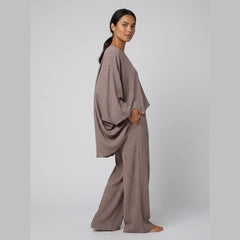 Gina | Women's Set Polyester Loungewear, Loose Fit, Batwing Sleeve
