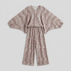 Gina | Women's Set Polyester Loungewear, Loose Fit, Batwing Sleeve
