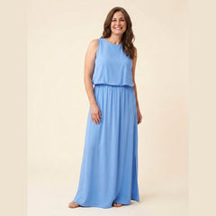 Giselle | Maxi Dress Loose Fit, Cotton Blend, Sleeveless Long Dress for Women