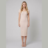 Glimmer | Maiden Dress Soft Knitted Fabric, Vintage Lace Trim for Women
