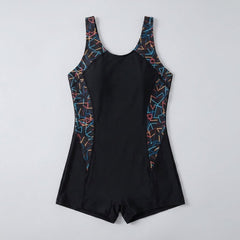 Glimmer One-Piece Swimsuit | Geometric Inserts, Comfortable Fabric