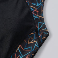 Glimmer One-Piece Swimsuit | Geometric Inserts, Comfortable Fabric