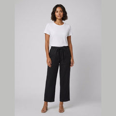 Haru | Cropped Trousers Cotton-Linen Blend, Wide Leg Design