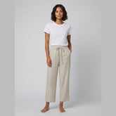 Haru | Cropped Trousers Cotton-Linen Blend, Wide Leg Design