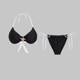 Haven | Bikini Set Halter Neck, Adjustable Tie Closure, Contrast Design