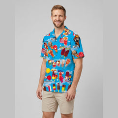 Icy | Polo Shirt Soft Cotton Blend, Playful Ice Cream Design