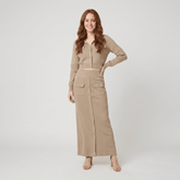 Jace | Button Knit Top And Maxi Skirt Set