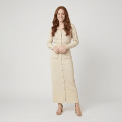 Jace | Button Knit Top And Maxi Skirt Set
