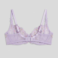 Juno Plunge Bra | Underwired, Floral Embroidery