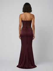Kailani Maxi Dress | Strapless Corset Bodice, Lace-Up Back, Floor-Length
