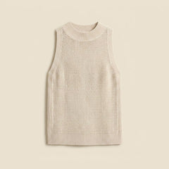 Kira | White Tank Top for Women Regular Fit, Knit Design