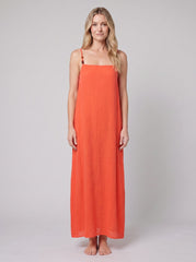 Liora Beach Cover Up Dress | Breathable Cotton Gauze, Adjustable Straps