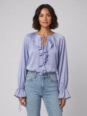 Liora | Satin Ruffle Blouse