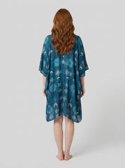 Luna Beach Kimono | Cotton Rayon Blend, One Size, Celestial Print