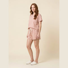 Luna | Pajama Set Lightweight Linen, Short Sleeve for Women