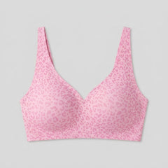 Luxe Leopard Bra | Wireless V-Neck, Soft Breathable Fabric