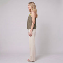 Maisie Women's Top | Breathable Linen, Colorblock Design, Adjustable Straps
