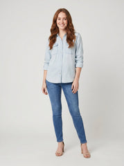 Maven Oversized Denim Shirt | Soft, Relaxed Fit, Classic Button-Up