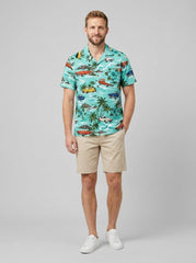 Maverick Hawaiian Shirt | Vintage Car Print, Lightweight, Regular Fit