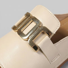 Mela | Slip-On Sandals for Women Elegant Buckle Design, Comfortable Flat Sole