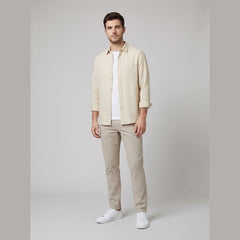 Milo | Men's Dress Shirt Cotton-Linen Blend, Lightweight & Breathable