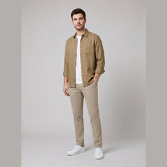 Milo | Men's Dress Shirt Cotton-Linen Blend, Lightweight & Breathable